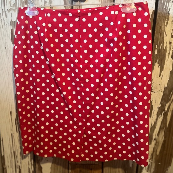 Talbots 12P red dot skirt lined - Picture 3 of 4